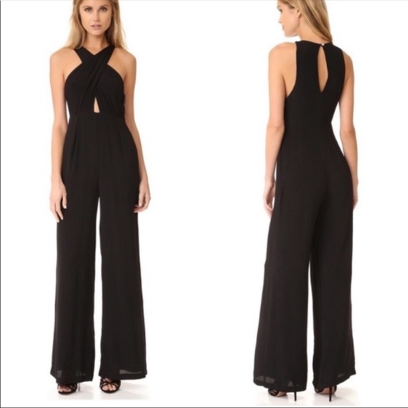 Mara Hoffman Pants - Mara Hoffman Cross Front Jumpsuit in Black Size 2